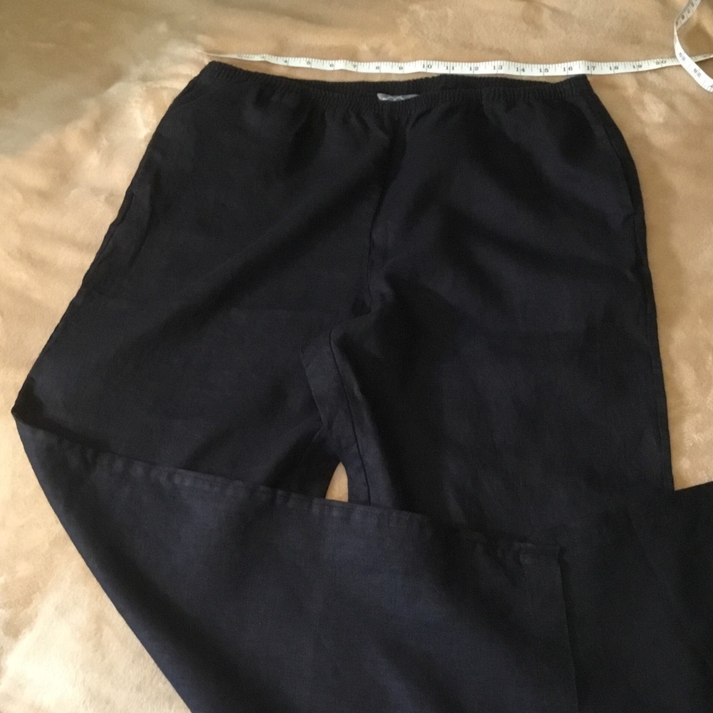 Women’s Black Casual Linen Pants - Classic Everyday Leisurewear